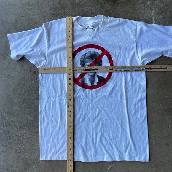 VINTAGE ANTI BARBARA ROBERTS OREGON GOVERNOR POLITICAL SHIRT LARGE 90S WHITE - Picture 4 of 6